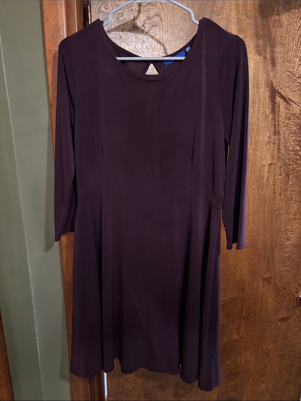 Apt. 9 Plum Long Sleeve A-Line Dress